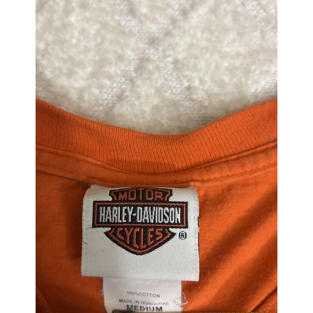 Vintage Harley Davidson 2 Sided Joker Las Vegas Nevada Orange Tee Men’s Size M - Picture 14 of 16